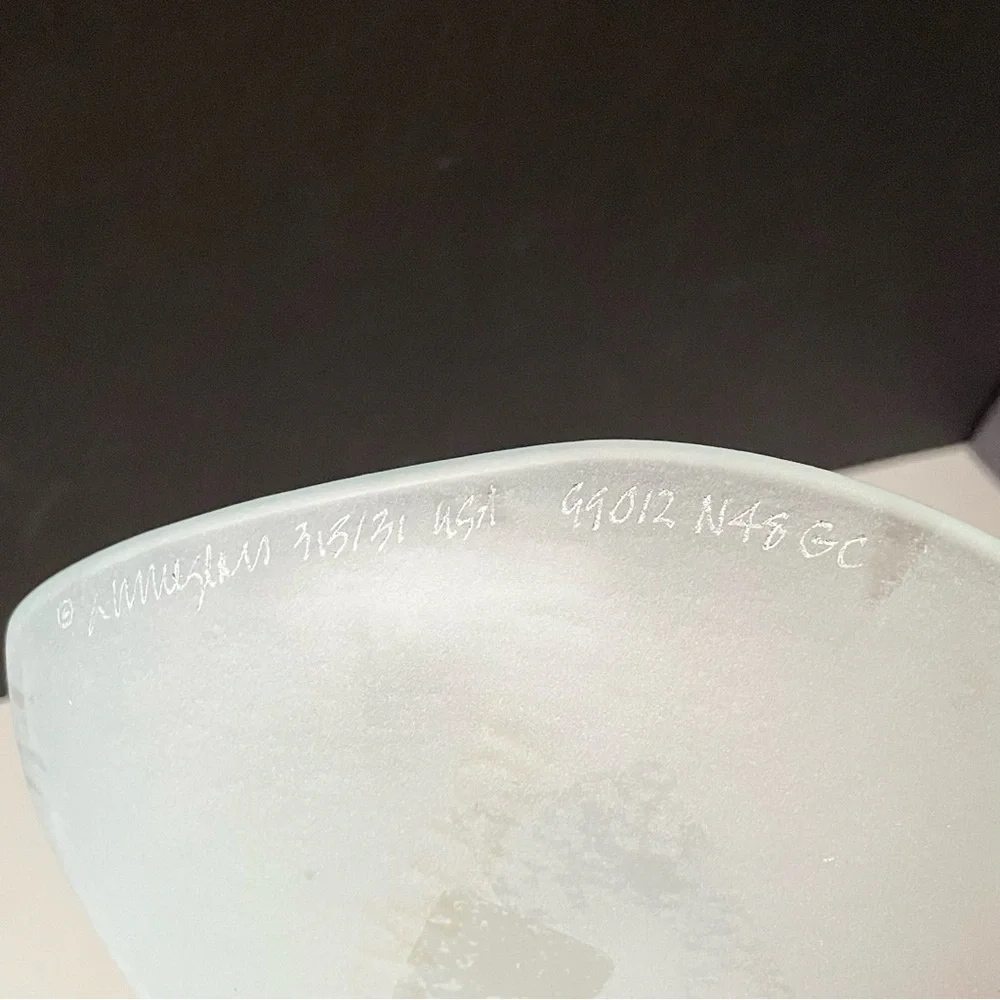 Annieglass frosted heart
